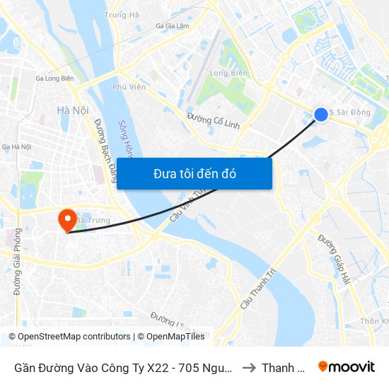 Gần Đường Vào Công Ty X22 - 705 Nguyễn Văn Linh to Thanh Nhàn map