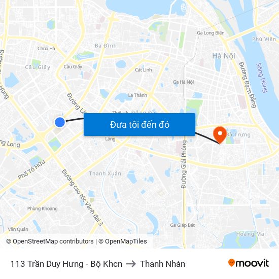 113 Trần Duy Hưng - Bộ Khcn to Thanh Nhàn map