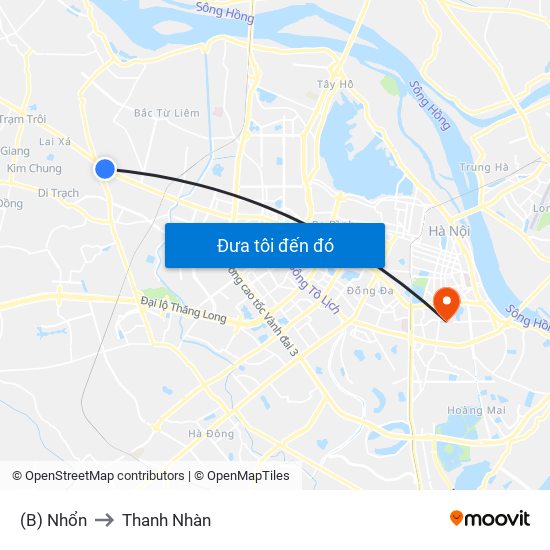 (B) Nhổn to Thanh Nhàn map