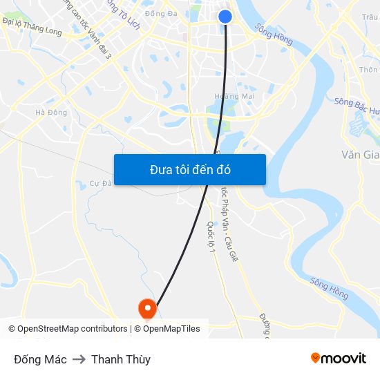 Đống Mác to Thanh Thùy map