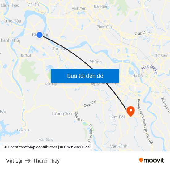Vật Lại to Thanh Thùy map