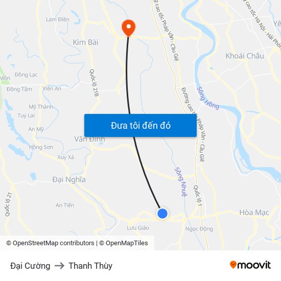Đại Cường to Thanh Thùy map