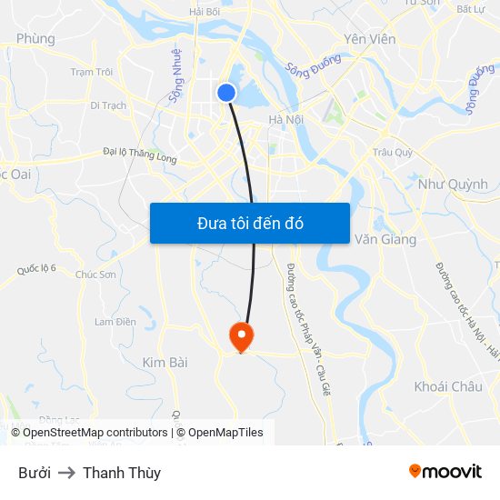 Bưởi to Thanh Thùy map