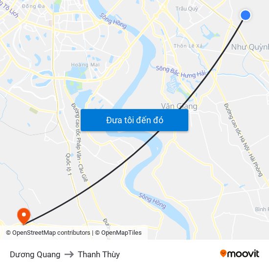 Dương Quang to Thanh Thùy map