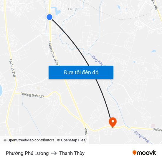 Phường Phú Lương to Thanh Thùy map