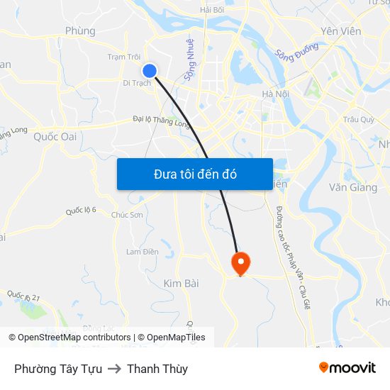 Phường Tây Tựu to Thanh Thùy map