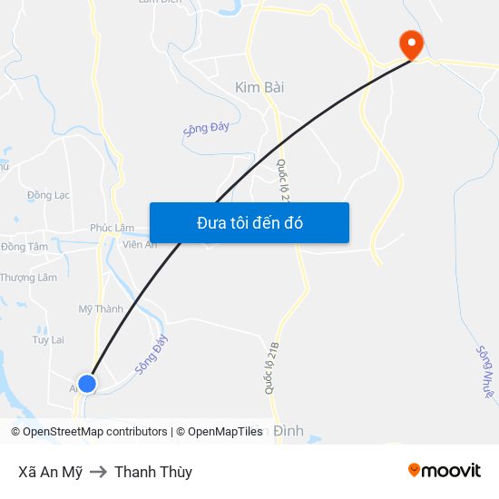 Xã An Mỹ to Thanh Thùy map