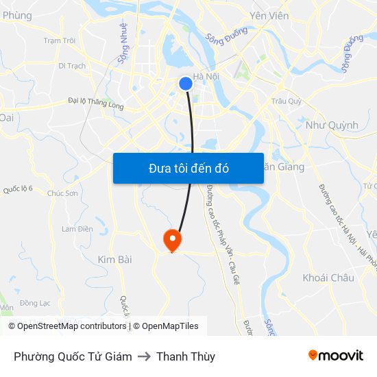 Phường Quốc Tử Giám to Thanh Thùy map