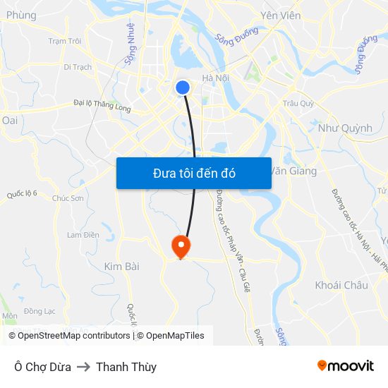 Ô Chợ Dừa to Thanh Thùy map