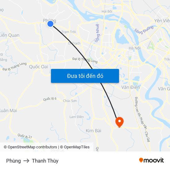 Phùng to Thanh Thùy map