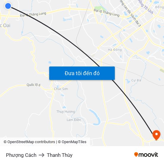 Phượng Cách to Thanh Thùy map