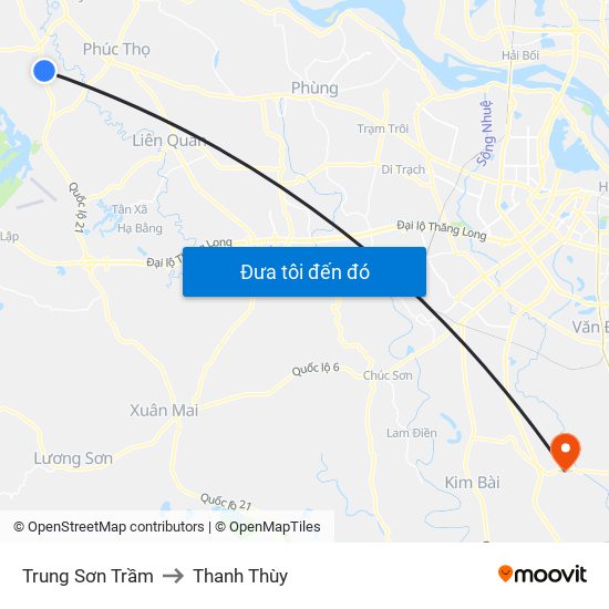 Trung Sơn Trầm to Thanh Thùy map