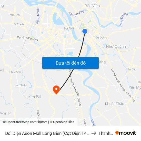 Đối Diện Aeon Mall Long Biên (Cột Điện T4a/2a-B Đường Cổ Linh) to Thanh Thùy map