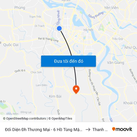 Đối Diện Đh Thương Mại - 6 Hồ Tùng Mậu (Cột Sau) to Thanh Thùy map