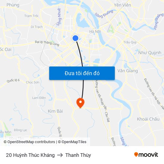 20 Huỳnh Thúc Kháng to Thanh Thùy map