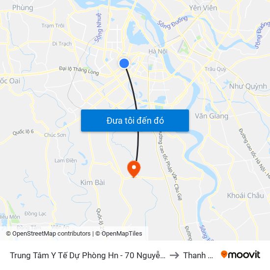 Trung Tâm Y Tế Dự Phòng Hn - 70 Nguyễn Chí Thanh to Thanh Thùy map