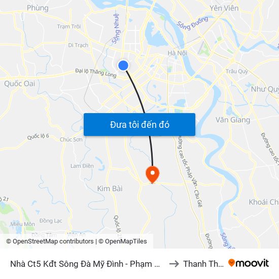 Nhà Ct5 Kđt Sông Đà Mỹ Đình - Phạm Hùng to Thanh Thùy map