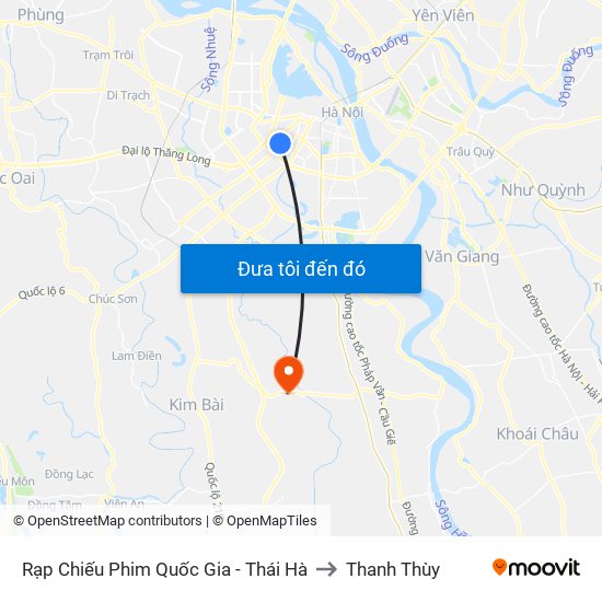 Rạp Chiếu Phim Quốc Gia - Thái Hà to Thanh Thùy map
