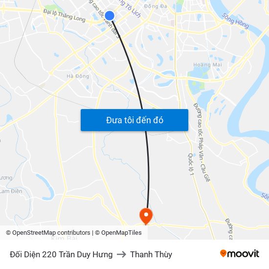 Đối Diện 220 Trần Duy Hưng to Thanh Thùy map