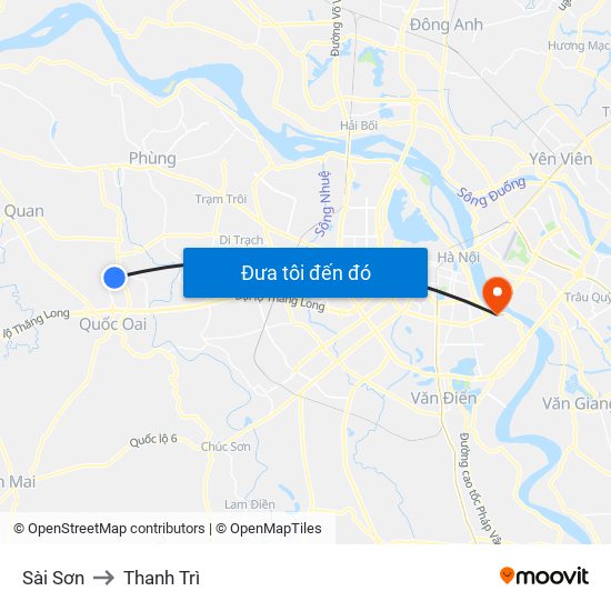 Sài Sơn to Thanh Trì map