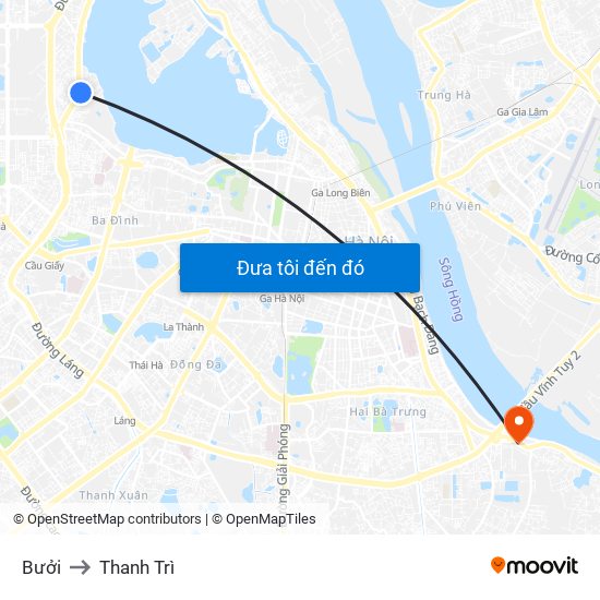 Bưởi to Thanh Trì map