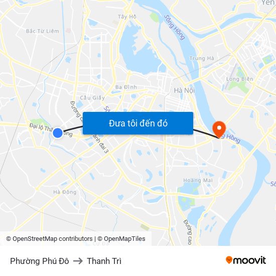 Phường Phú Đô to Thanh Trì map