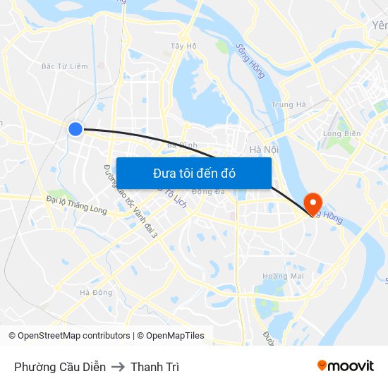 Phường Cầu Diễn to Thanh Trì map