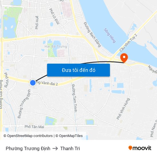 Phường Trương Định to Thanh Trì map