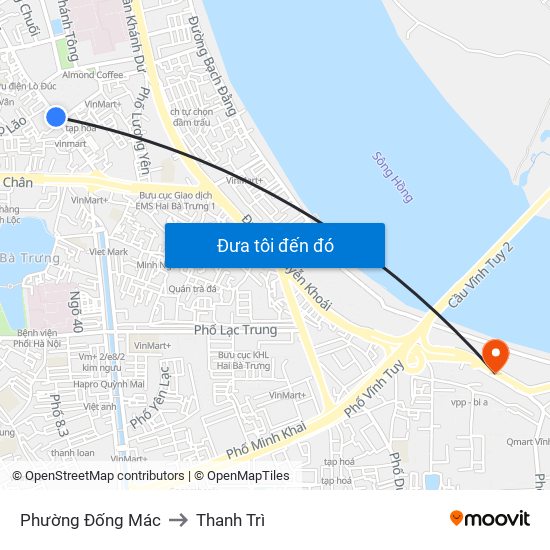 Phường Đống Mác to Thanh Trì map