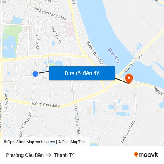 Phường Cầu Dền to Thanh Trì map