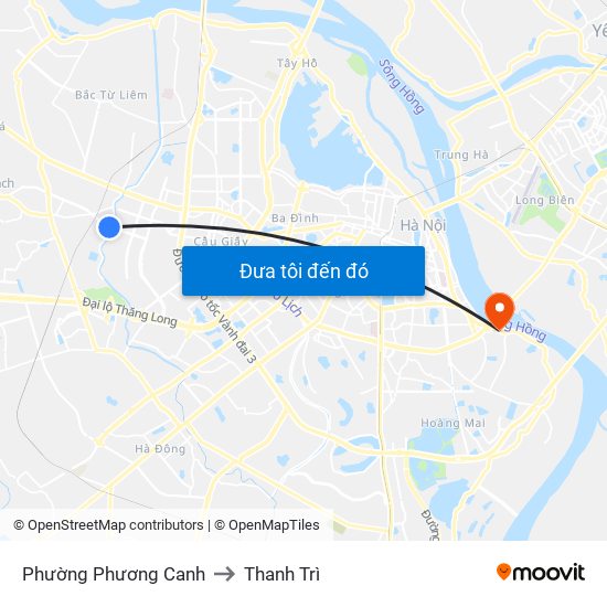 Phường Phương Canh to Thanh Trì map