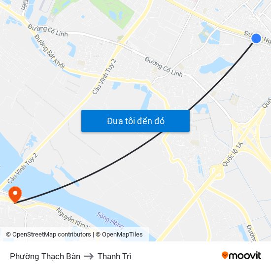 Phường Thạch Bàn to Thanh Trì map
