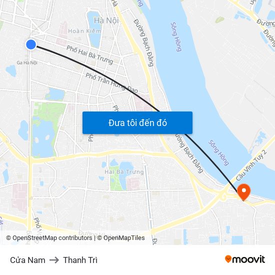 Cửa Nam to Thanh Trì map