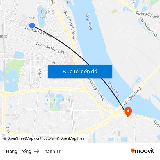Hàng Trống to Thanh Trì map