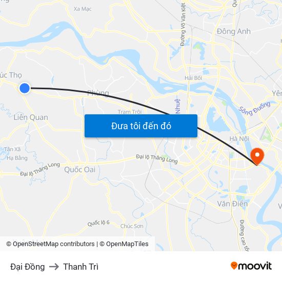 Đại Đồng to Thanh Trì map