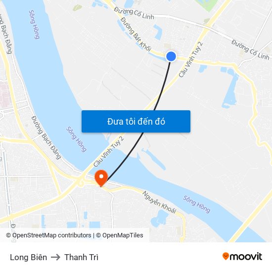 Long Biên to Thanh Trì map