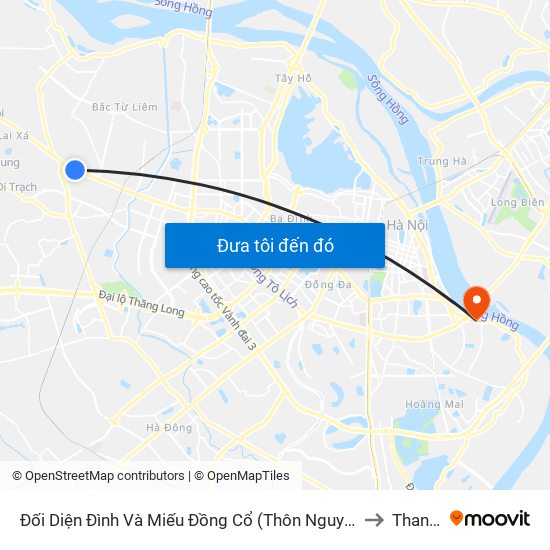 Đối Diện Đình Và Miếu Đồng Cổ (Thôn Nguyên Xá) - Đường 32 to Thanh Trì map