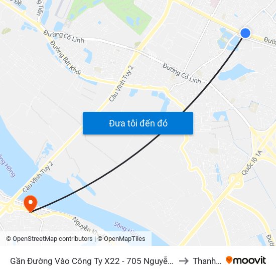 Gần Đường Vào Công Ty X22 - 705 Nguyễn Văn Linh to Thanh Trì map