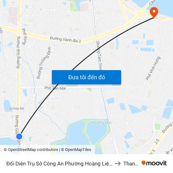 Đối Diện Trụ Sở Công An Phường Hoàng Liệt- 1277 Giải Phóng to Thanh Trì map