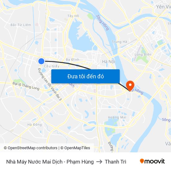 Đối Diện Bệnh Viện Đa Khoa Y Học Cổ Truyền - Phạm Hùng to Thanh Trì map