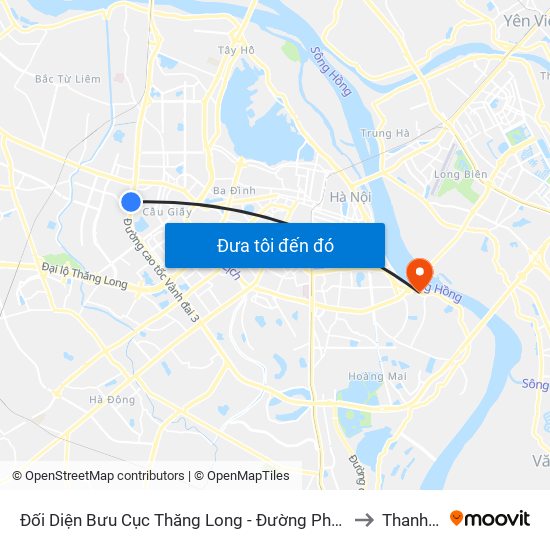 Đối Diện Bưu Cục Thăng Long - Đường Phạm Hùng to Thanh Trì map