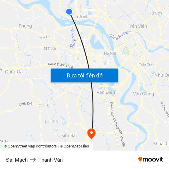 Đại Mạch to Thanh Văn map