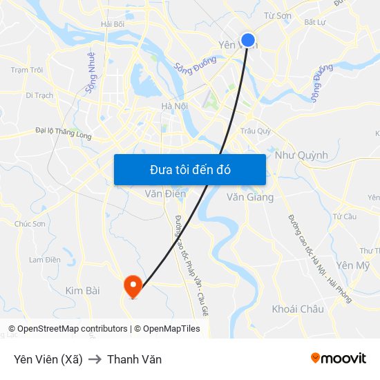 Yên Viên (Xã) to Thanh Văn map