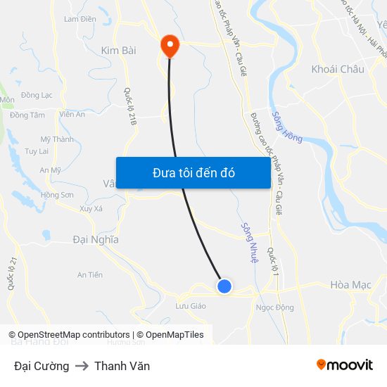 Đại Cường to Thanh Văn map