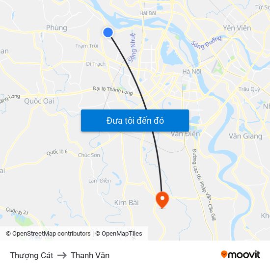 Thượng Cát to Thanh Văn map