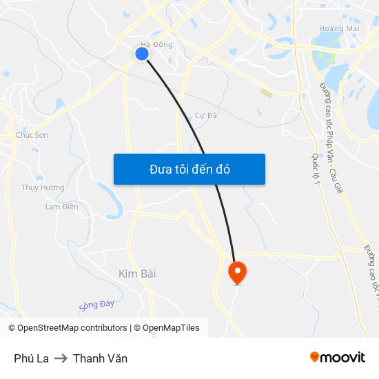 Phú La to Thanh Văn map