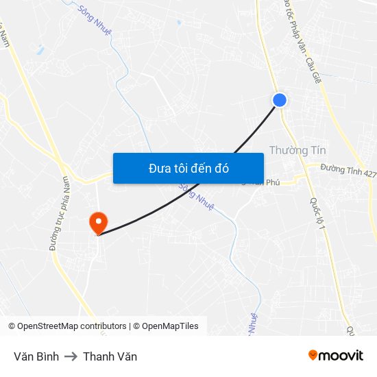 Văn Bình to Thanh Văn map