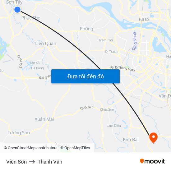Viên Sơn to Thanh Văn map