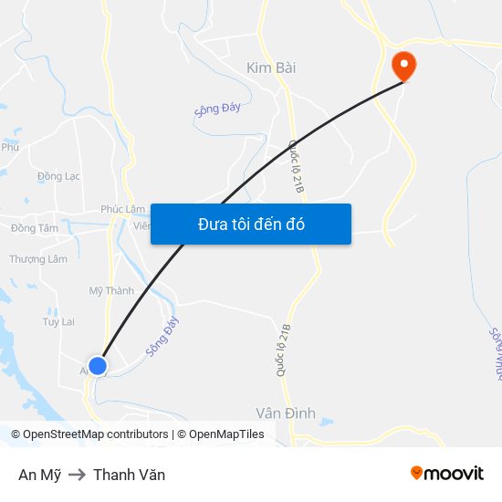 An Mỹ to Thanh Văn map