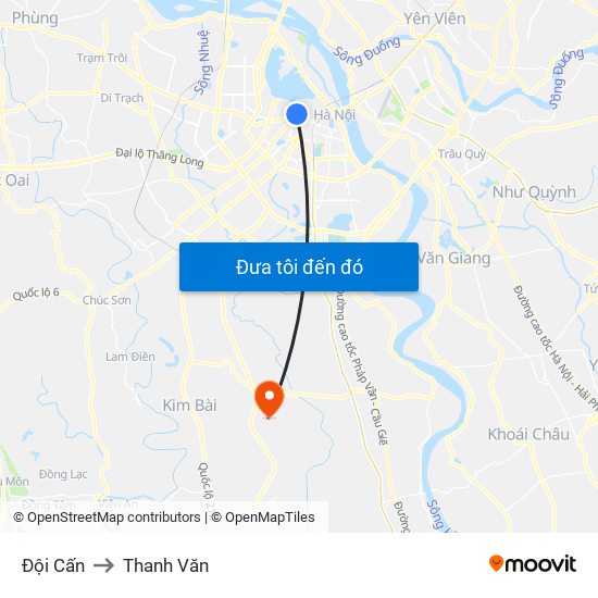 Đội Cấn to Thanh Văn map